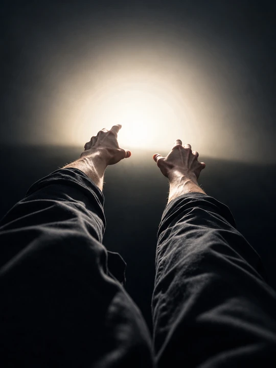 Falling into darkness — Gabriel Wyatt.